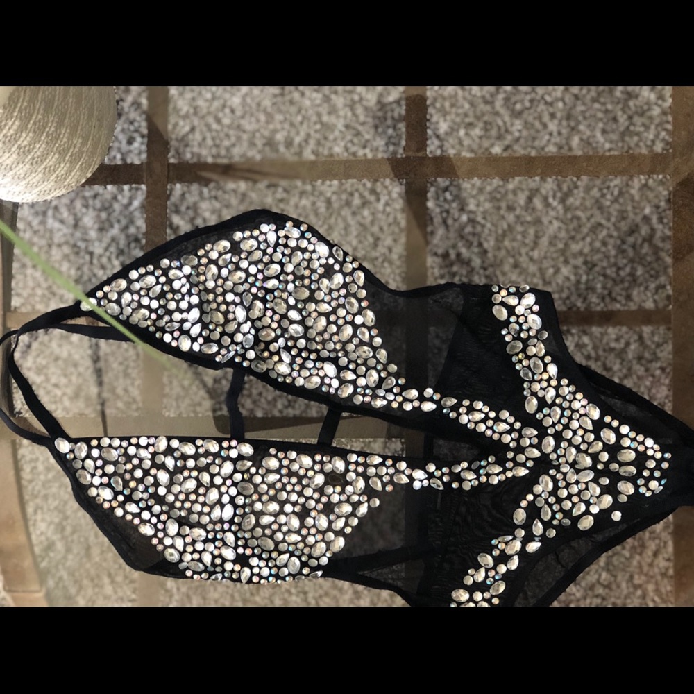 Rhinestone Mesh Bodysuit
